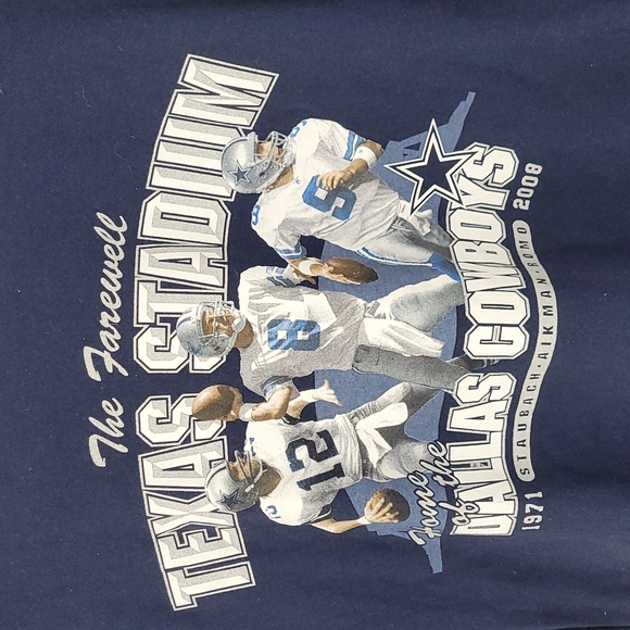 Dallas Cowboys The Farewell to Texas Stadium Aikman Staubach Romo size L… - Picture 2 of 4